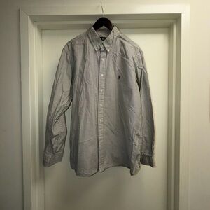 Ralph Lauren Men's Light Gray Button-Down Shirt